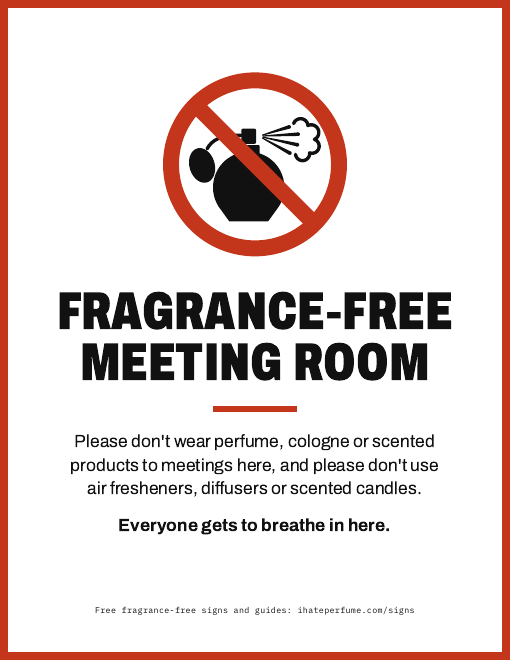 Printable sign: Fragrance-free meeting room